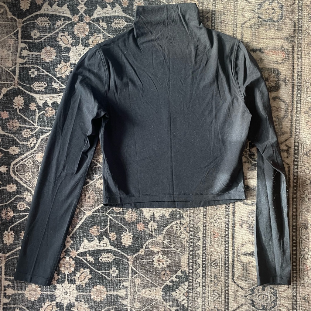 Women's Black Turtleneck Top